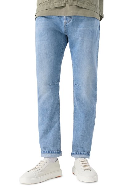 Кожаные кеды cleanic SANTONI белого цвета по цене 58850 руб., арт. MBCG21430BARCMMD, фото 3 Кожаные кеды cleanic SANTONI, арт. MBCG21430BARCMMD, фото 3