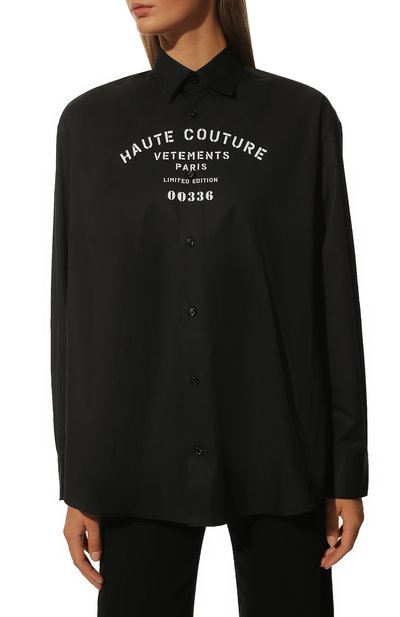 Хлопковая рубашка VETEMENTS, арт. UA53SH450B 1001/W, фото 3