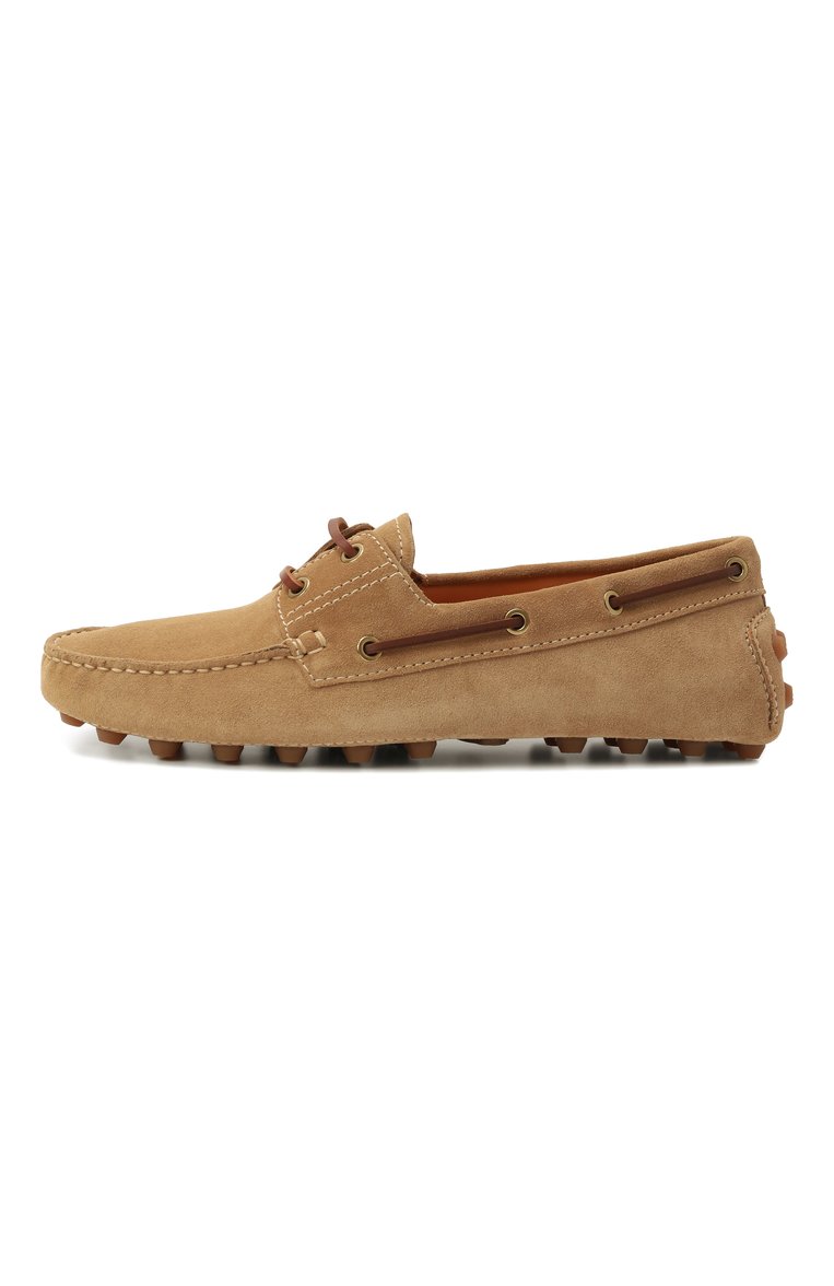 Женские замшевые мокасины gommino bubble TOD’S бежевого цвета, арт. XXW52K05300/RE0 | Фото 4 (Материал внутренний: Натуральная кожа; Подошва: Плоская; Материал вне�шний: Натуральная кожа, Замша)