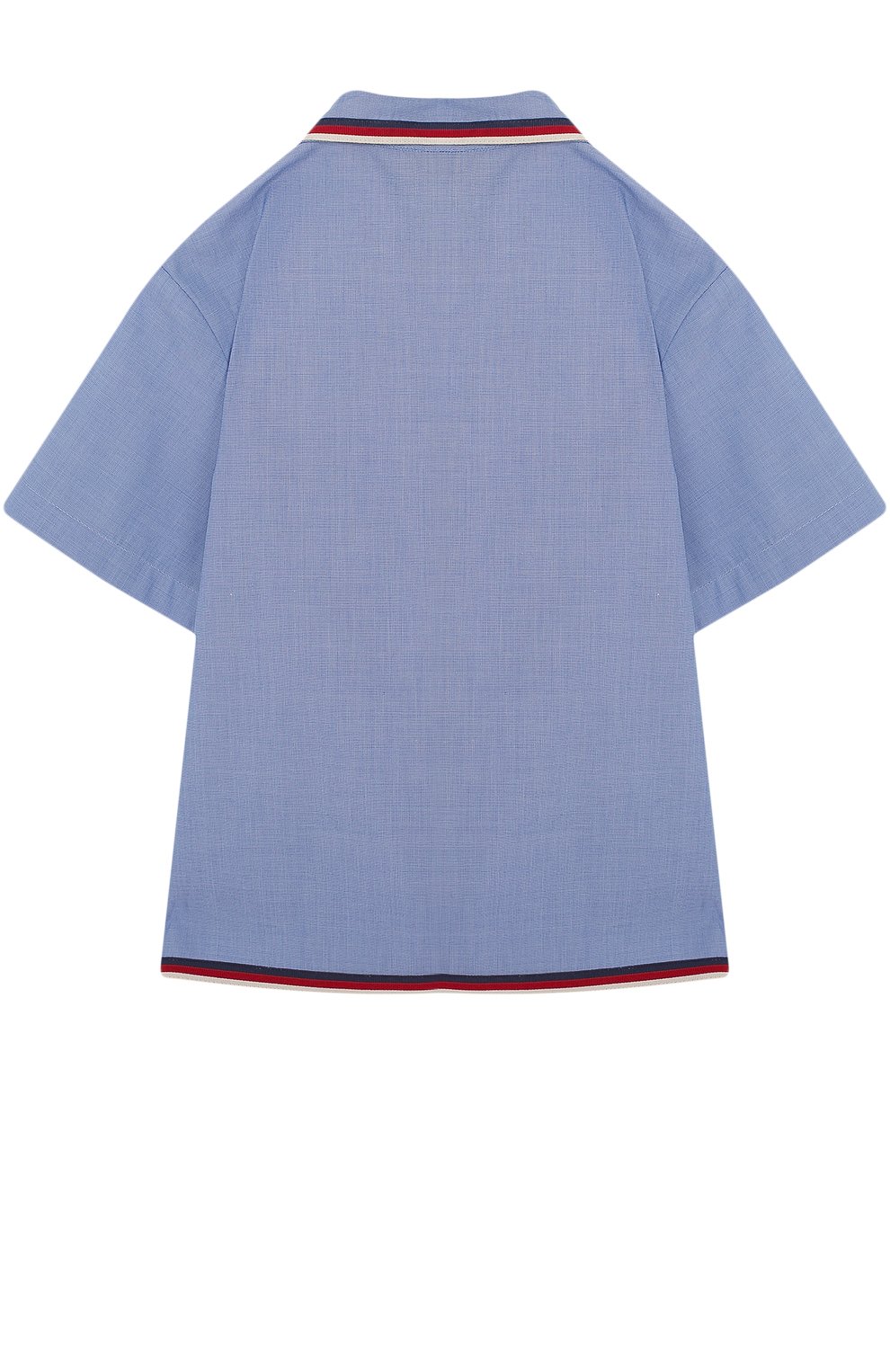 Хлопковая рубашка с аппликациями и контрастной отделкой GUCCI, арт. 499993/XBD34, фото 2