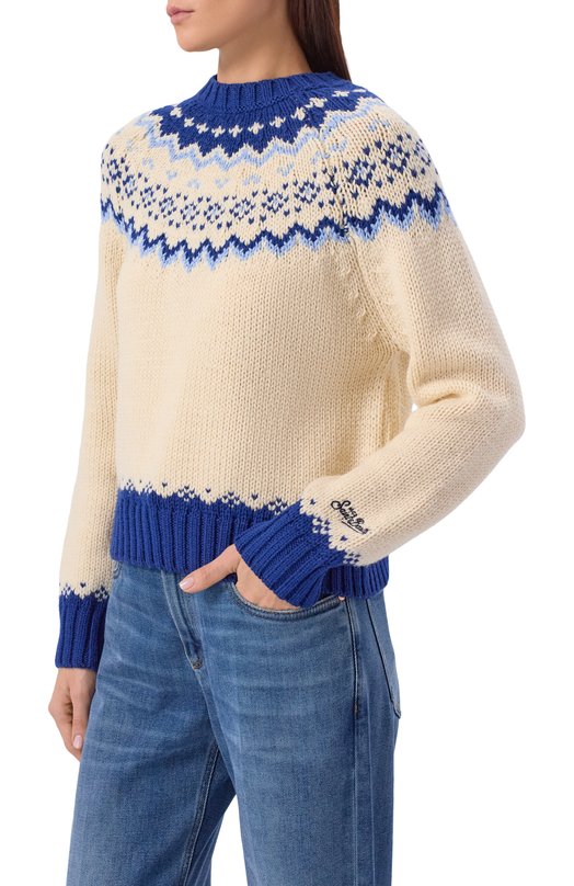 Шерстяной свитер MC2 Saint Barth KYLA001-03817I/KYLA N0RDIC Разноцветный  KYLA001-03817I/KYLA N0RDIC Фото 3