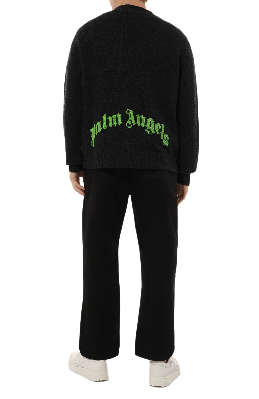 Кардиган из шерсти и вискозы PALM ANGELS, арт. PMHB032F24KNI001, фото 2