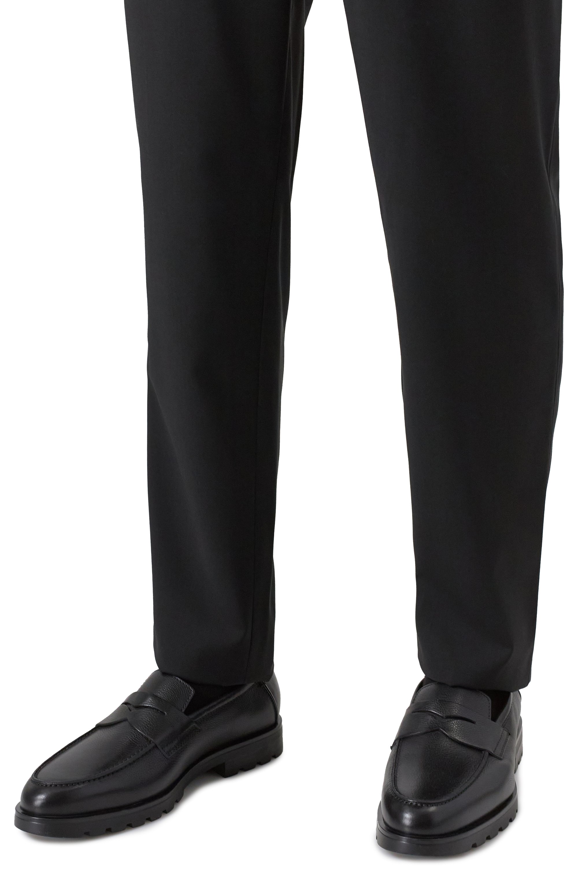 Кожаные лоферы detroit SANTONI, арт. MGDG18610NE0AHAS, фото 3