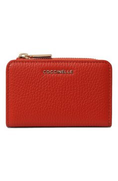 Женские кожаный кошелек COCCINELLE оранжевого цвета, арт. E2 MW5 17 01 01 | Фото 1 (Материал: Натуральная кожа; Нос: Не проставлено; Материал сплава: Проставлено)