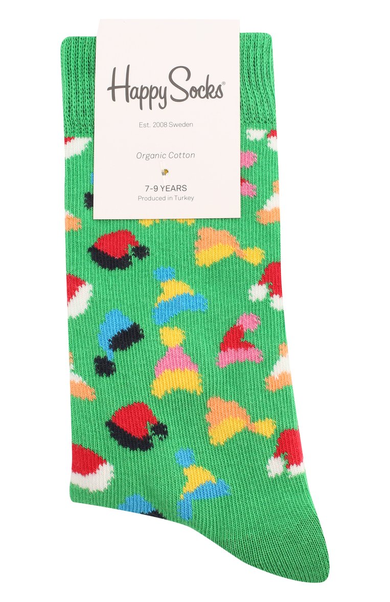Детские носки HAPPY SOCKS разноцветного цвета, арт. KSAH01 | Фото 1 (Материал: Текстиль, Хлопок; Кросс-КТ: Носки; Нос: Не проставлено; Материал сплава: Проставлено; Мальчики Кросс-КТ: Носки)