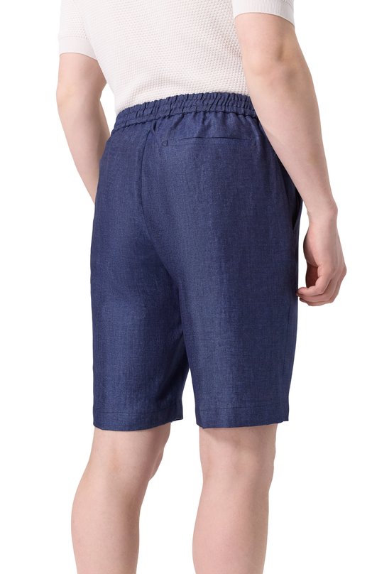 Льняные шорты Berwich SH0RT SPIAGGIA/VT1502 Синий  SH0RT SPIAGGIA/VT1502 Фото 4