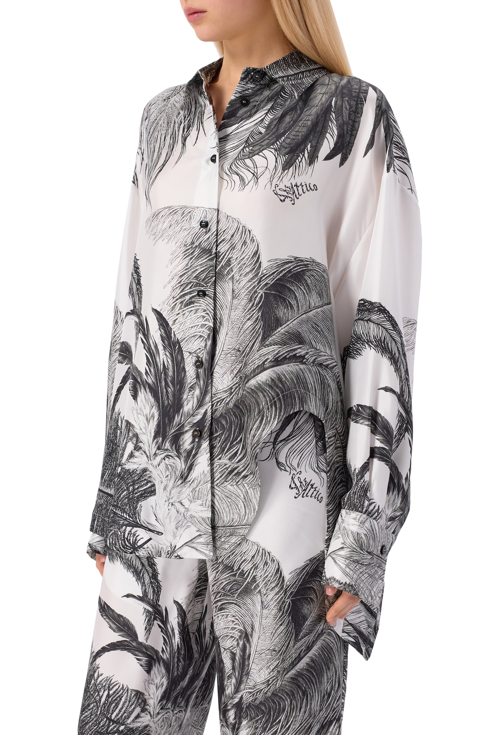 Шелковая рубашка THE ATTICO, арт. 260WCH00004/SSS025PR, фото 3