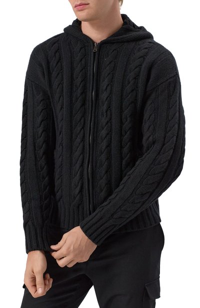 Кардиган из шерсти и кашемира MVST черного цвета по цене 291500 руб., арт. MUM15, фото 3 Кардиган из шерсти и кашемира MVST, арт. MUM15, фото 3