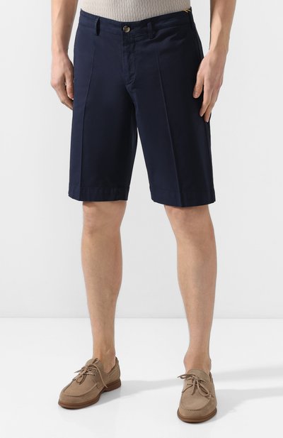 Хлопковые шорты CANALI темно-синего цвета по цене 29950 руб., арт. 95637/PT00452, фото 3 Хлопковые шорты CANALI, арт. 95637/PT00452, фото 3