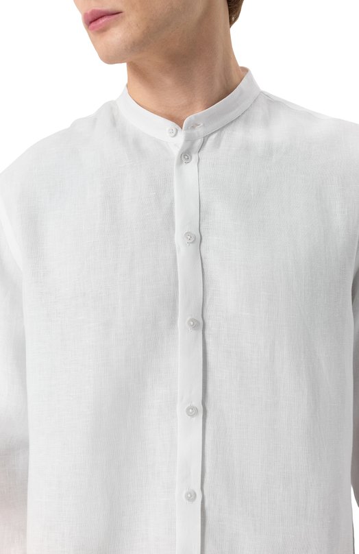Льняная рубашка Emporio Armani 01SMGL/010F9 Белый  01SMGL/010F9 Фото 5