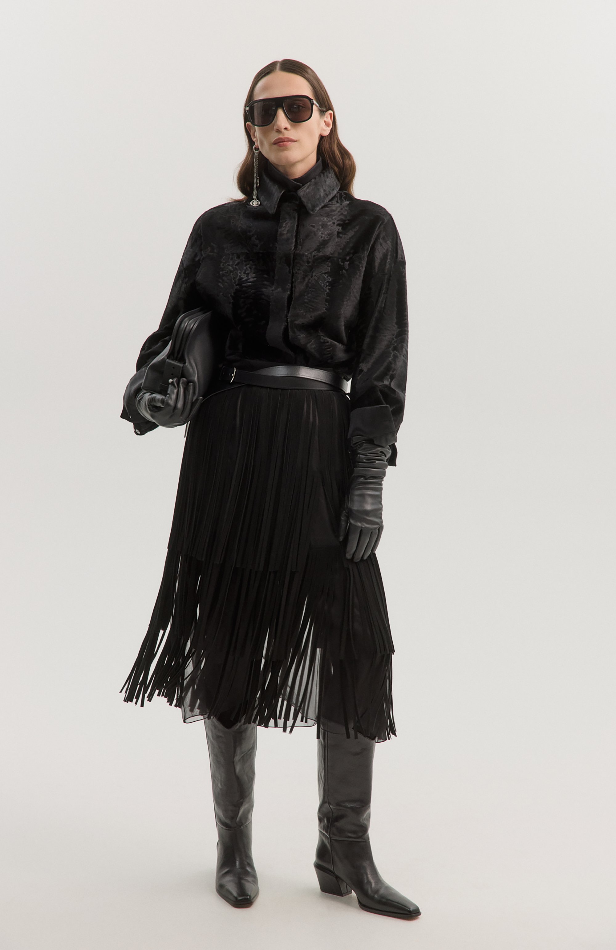 Рубашка из свакары MVST, арт. M022/KARAKULCHA BLACK, фото 6