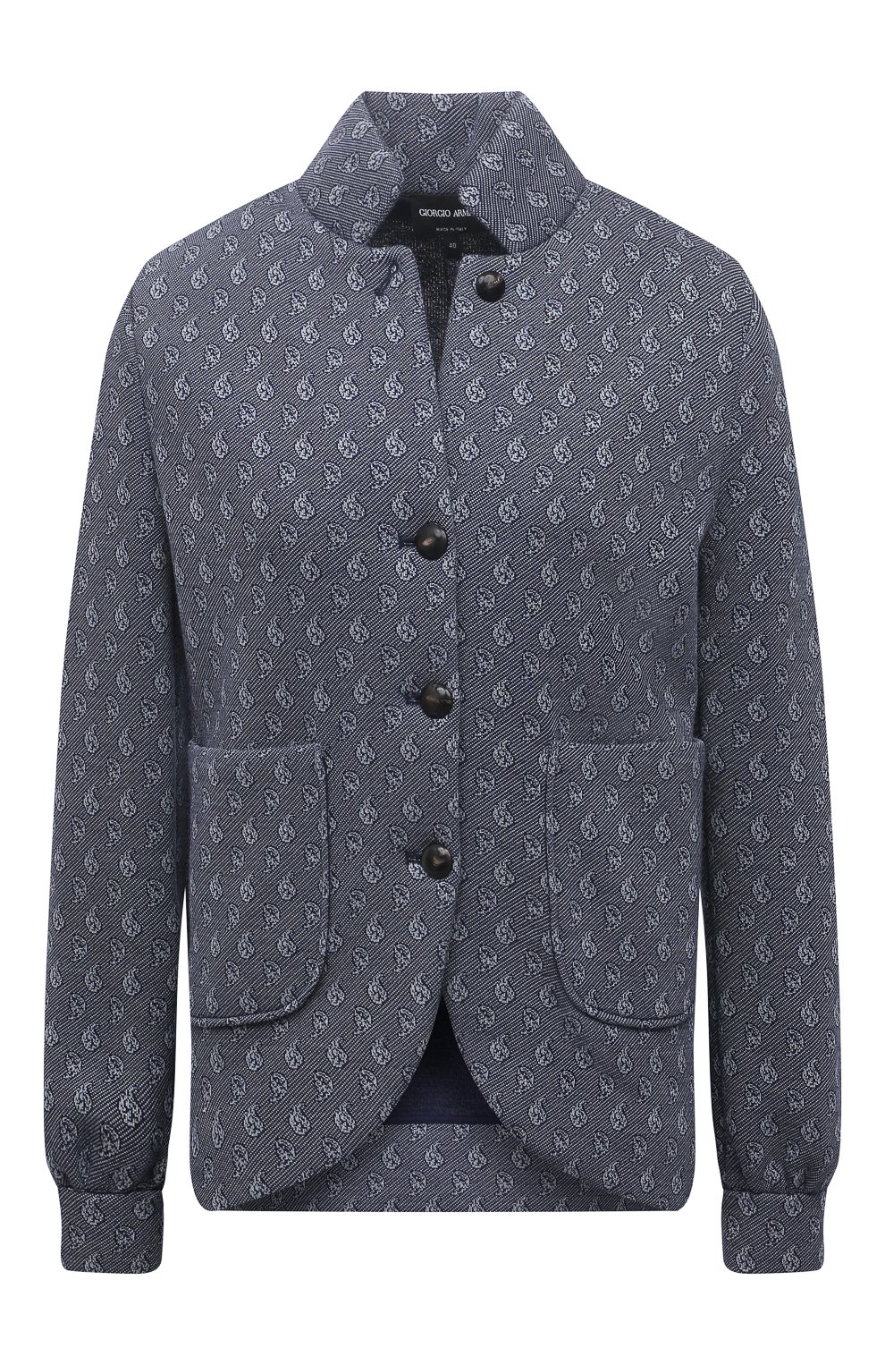 Жакет из вискозы GIORGIO ARMANI синего цвета по цене 159500 руб., арт. 6KAG51/AJVPZ, фото 1 Жакет из вискозы GIORGIO ARMANI, арт. 6KAG51/AJVPZ, фото 1