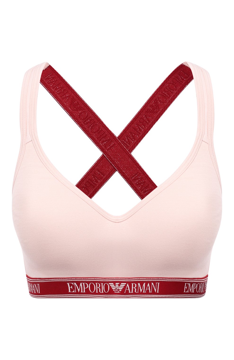 Бюстгальтер-топ EMPORIO ARMANI светло-розового цвета по цене 6560 руб., арт. 163995/1A227, фото 1 Бюстгальтер-топ EMPORIO ARMANI, арт. 163995/1A227, фото 1