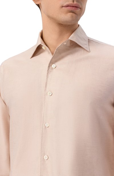 Рубашка из хлопка и льна ALESSANDRO GHERARDI, арт. D0UBLE/7670, фото 5