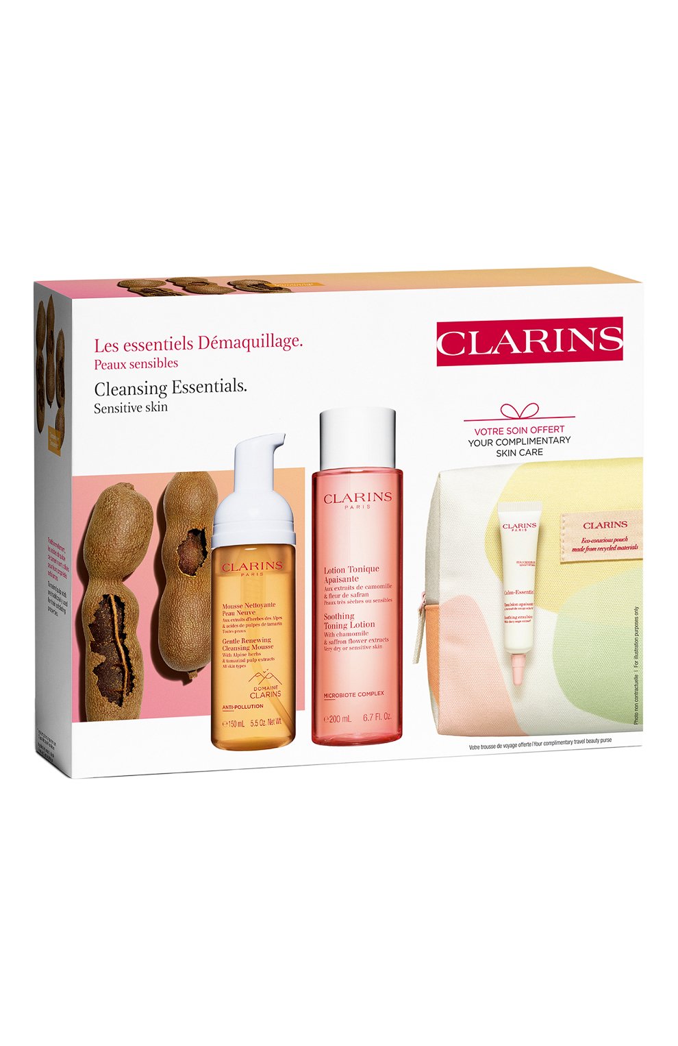 Набор в косметичке cleansing essentials sensetive skin (200+10+150ml) CLARINS, арт. 80097021, фото 5