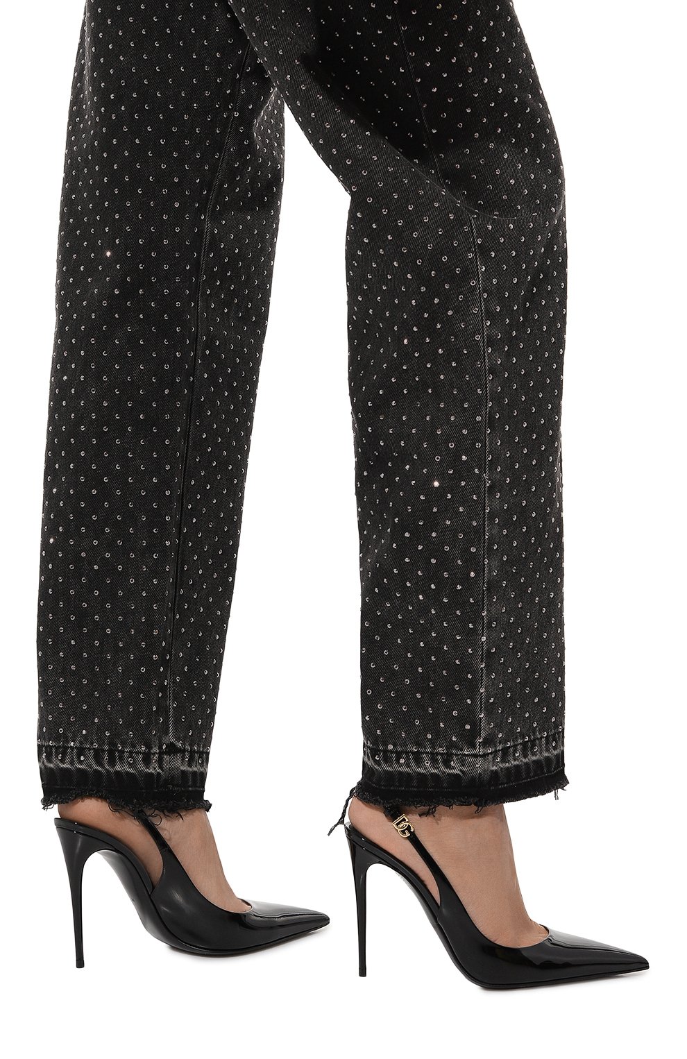 Кожаные туфли lollo 105 DOLCE & GABBANA черного цвета по цене 92400 руб., арт. CG0748/A1471, фото 3 Кожаные туфли lollo 105 DOLCE & GABBANA, арт. CG0748/A1471, фото 3