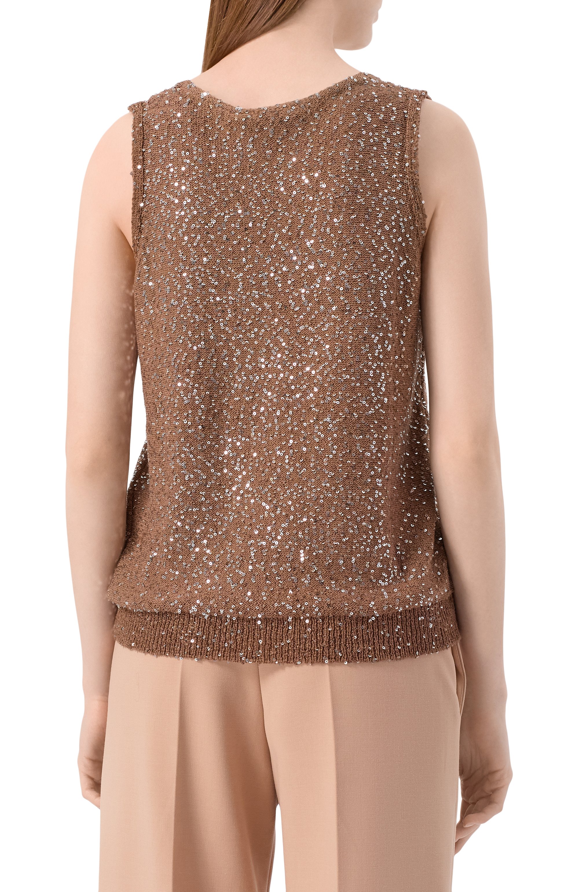 Топ с отделкой пайетками WEEKEND MAX MARA, арт. ACAICI, фото 4