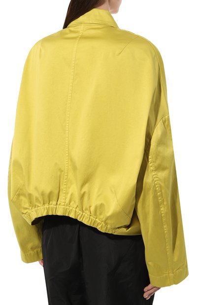 Хлопковая куртка DRIES VAN NOTEN желтого цвета по цене 108500 руб., арт. 231-010506-6055, фото 4 Хлопковая куртка DRIES VAN NOTEN, арт. 231-010506-6055, фото 4
