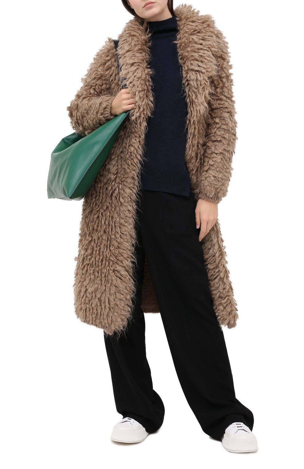 Пуловер NANUSHKA темно-синего цвета по цене 35650 руб., арт. PIPPA_NAVY_RECYCLED CASHMERE KNIT, фото 2 Пуловер NANUSHKA, арт. PIPPA_NAVY_RECYCLED CASHMERE KNIT, фото 2