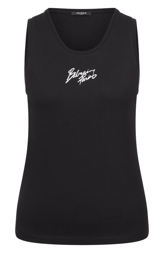 Хлопковая майка Balmain GF1EB075/BD40 Чёрный GF1EB075/BD40