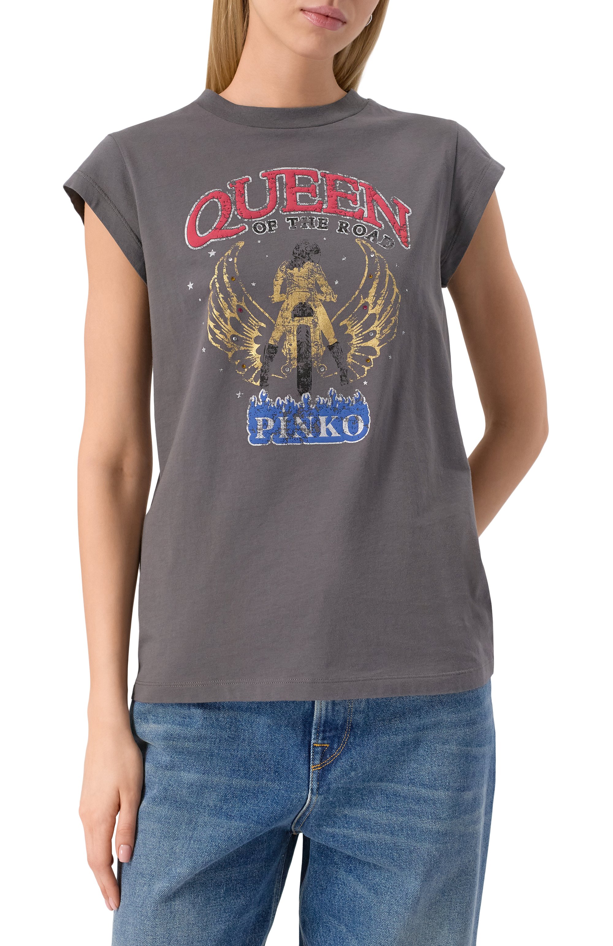 Хлопковая футболка PINKO, арт. 104603/A2DA, фото 3