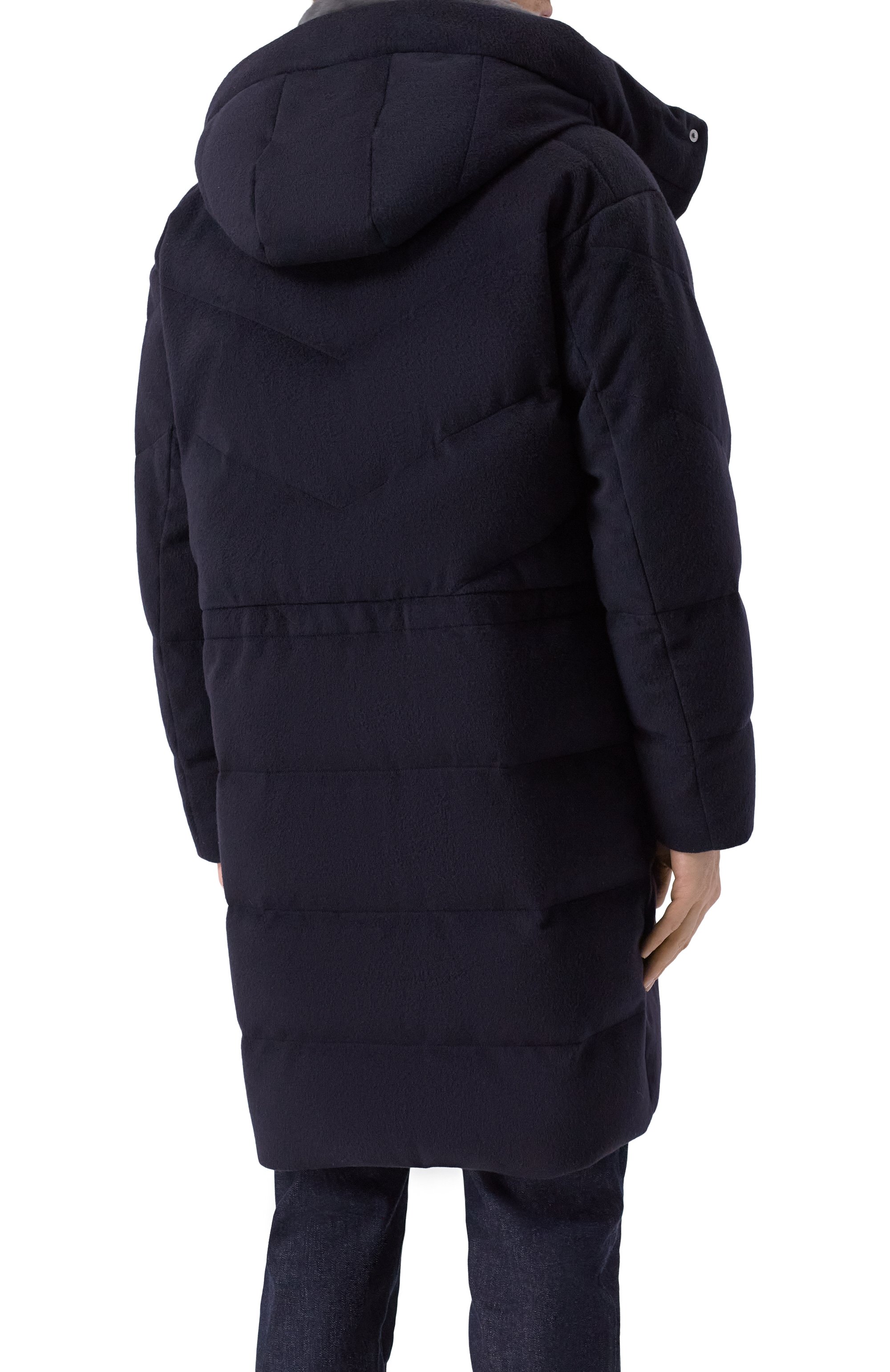 Пуховик с отделкой из кролика KITON, арт. UGK147K0260H02, фото 4