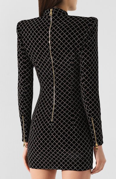 Платье из смеси вискозы и шелка BALMAIN, арт. SF16647/V070, фото 4