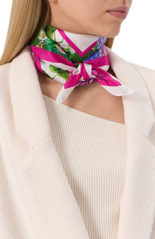 Шелковый платок Dolce & Gabbana FN092R/GDCWC Разноцветный  FN092R/GDCWC Фото 2