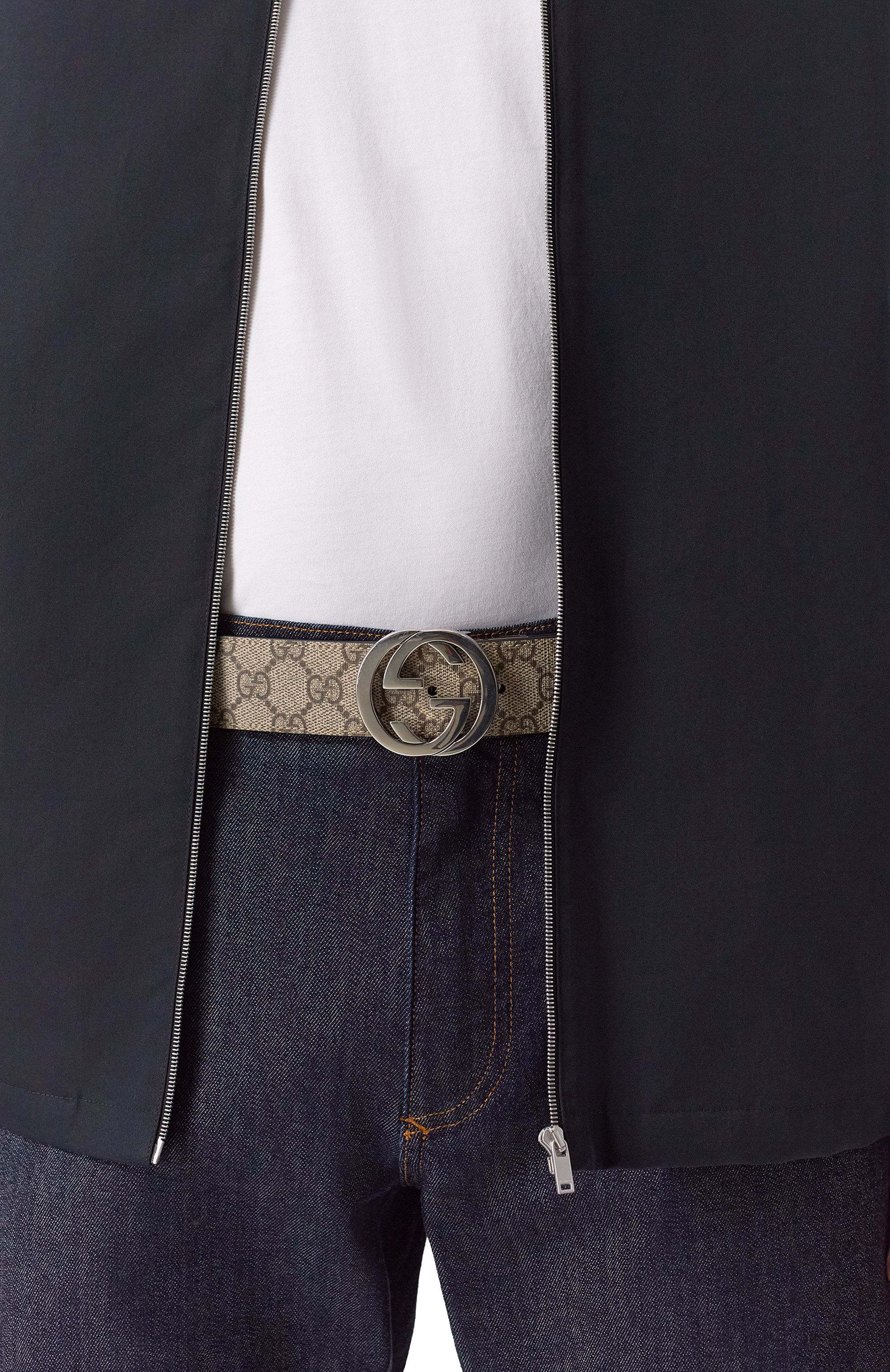 Двусторонний ремень GUCCI, арт. 473030/KGDHN, фото 2