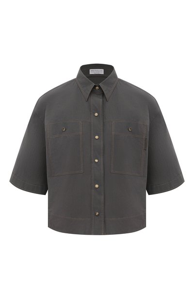 Женская хлопковая рубашка BRUNELLO CUCINELLI, арт. ML949B1348