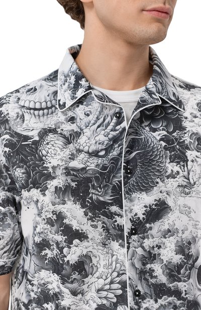 Рубашка изо льна и хлопка PHILIPP PLEIN, арт. SAFC MRP2551 PTE003N, фото 5