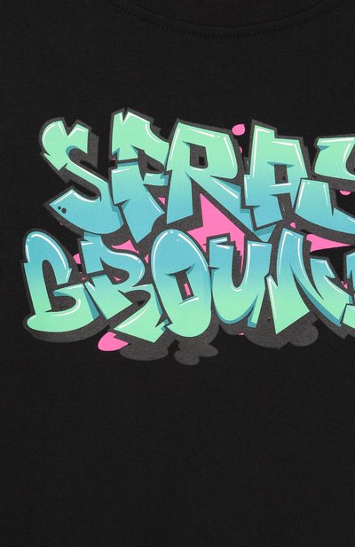 Хлопковая футболка SPRAYGROUND черного цвета по цене 9240 руб., арт. SPY1396BLK, фото 3 Хлопковая футболка SPRAYGROUND, арт. SPY1396BLK, фото 3