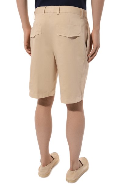 Шорты из хлопка и льна ZEGNA, арт. UDI37A7/TB05, фото 4