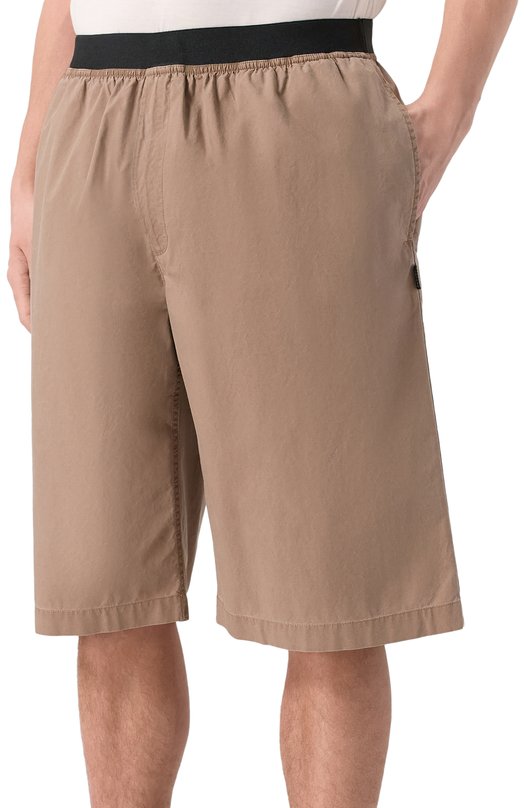 Хлопковые шорты MM6 SH0MU0025/M35741 Бежевый  SH0MU0025/M35741 Фото 3