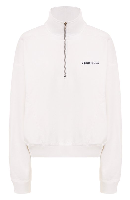 Хлопковый свитшот Sporty and Rich ST08760666WH01 Белый ST08760666WH01
