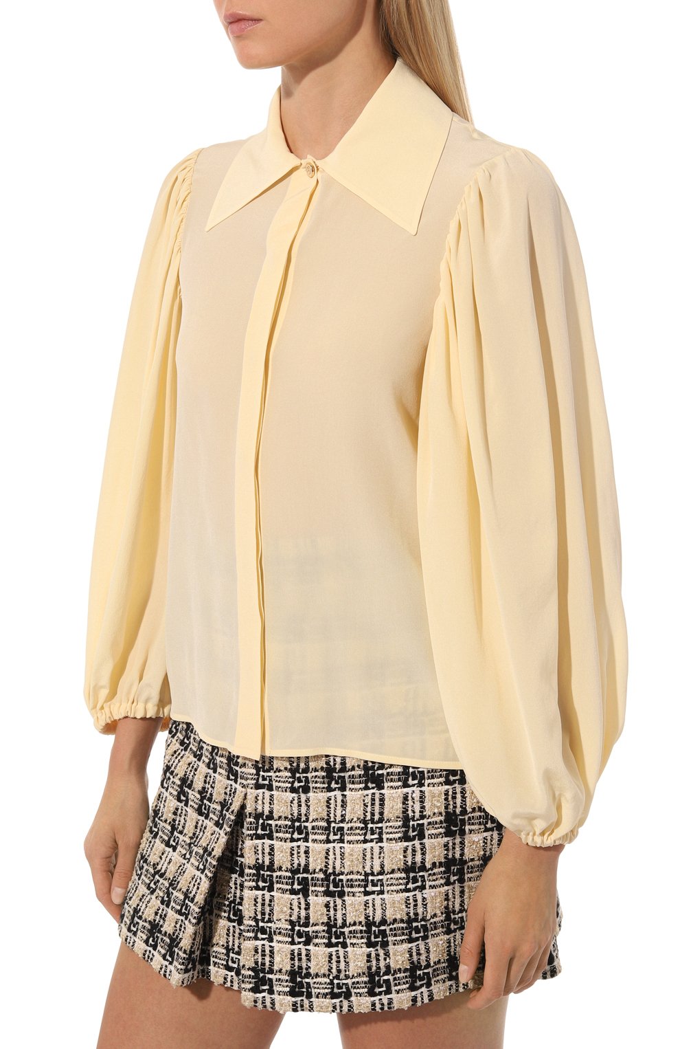 Шелковая блузка GUCCI, арт. 643266 ZAAOG, фото 3