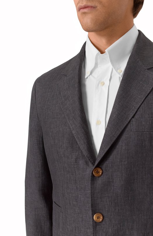 Льняной костюм Brunello Cucinelli MB406LDTR Серый  MB406LDTR Фото 6
