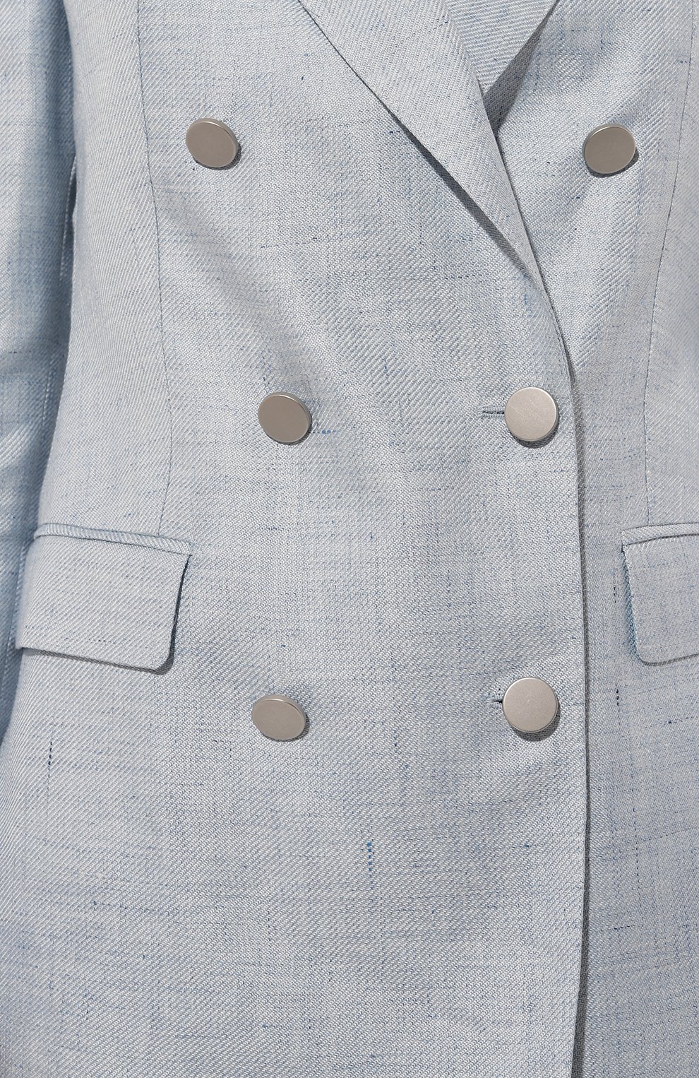 Жакет изо льна и вискозы TAGLIATORE 0205 голубого цвета по цене 87550 руб., арт. J-PARIGI10B/H70016/I1213, фото 5 Жакет изо льна и вискозы TAGLIATORE 0205, арт. J-PARIGI10B/H70016/I1213, фото 5