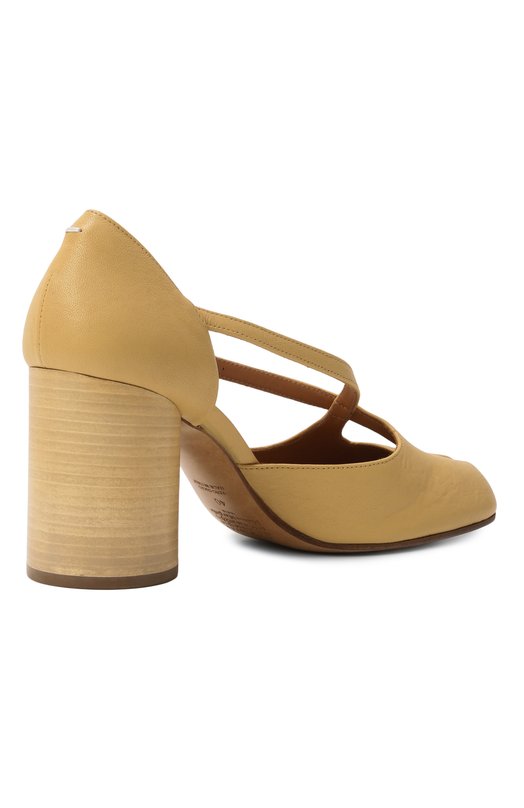 Кожаные туфли Tabi Maison Margiela S58WL0284/P3753 Бежевый  S58WL0284/P3753 Фото 5