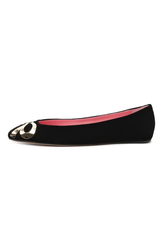 Бархатные балетки Giambattista Valli 25FWKVLIS249/49VEL Чёрный  25FWKVLIS249/49VEL Фото 4