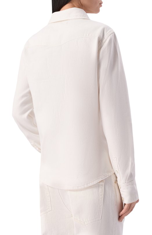 Джинсовая рубашка Frame Denim 7035182/THE CLASSIC SHIRT Белый  7035182/THE CLASSIC SHIRT Фото 4