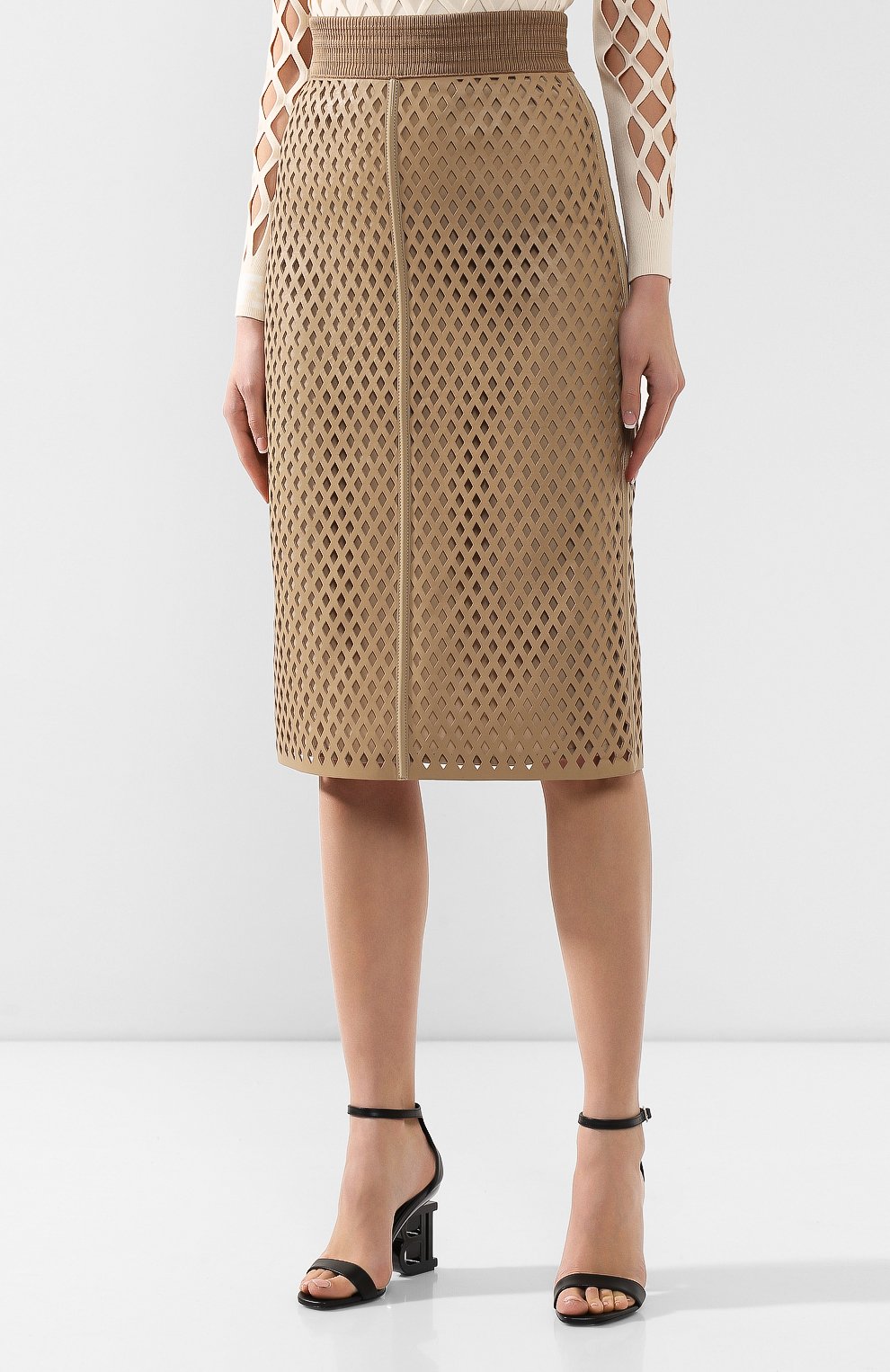 Кожаная юбка FENDI, арт. FPD887 A8GP, фото 3