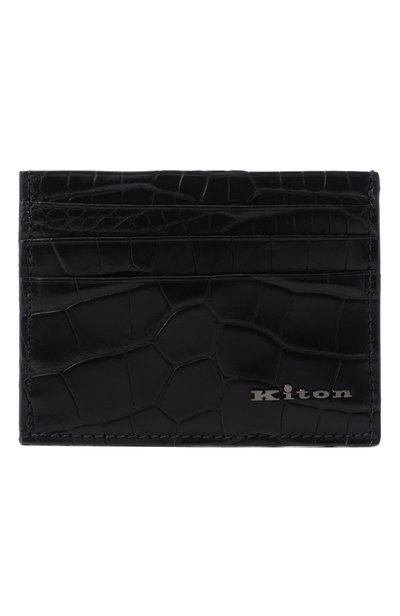 Мужской футляр для кредитных карт из кожи аллигатора KITON, арт. UPEA010N01243