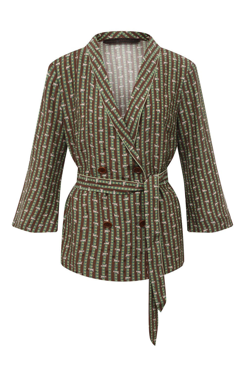 Шелковая рубашка ULYANA SERGEENKO разноцветного цвета по цене 144000 руб., арт. CMA003SS22Ornella (4544т21), фото 1 Шелковая рубашка ULYANA SERGEENKO, арт. CMA003SS22Ornella (4544т21), фото 1