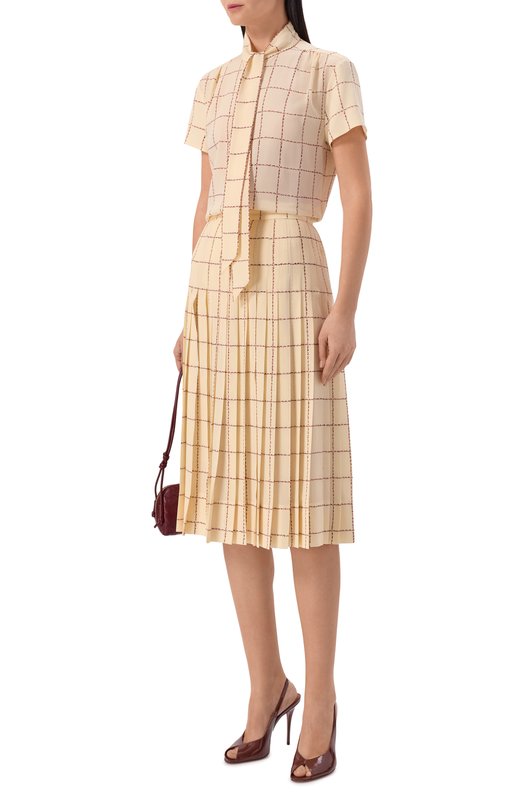 Шелковая юбка Loro Piana FAP3865 Бежевый  FAP3865 Фото 2