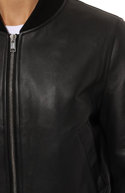 Кожаный бомбер YS ARMY PARIS темно-синего цвета по цене 155000 руб., арт. 24EFV20047B23W, фото 5 Кожаный бомбер YS ARMY PARIS, арт. 24EFV20047B23W, фото 5