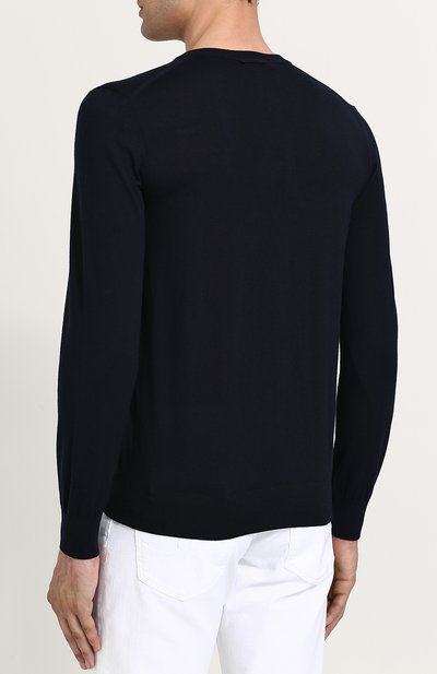 Пуловер из шерсти тонкой вязки ZEGNA, арт. VPM95/ZZ100, фото 4