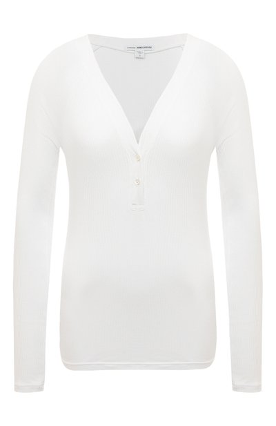 Женская лонгслив-хенли из хлопка и шерсти JAMES PERSE, арт. WRTJ3707/WHT