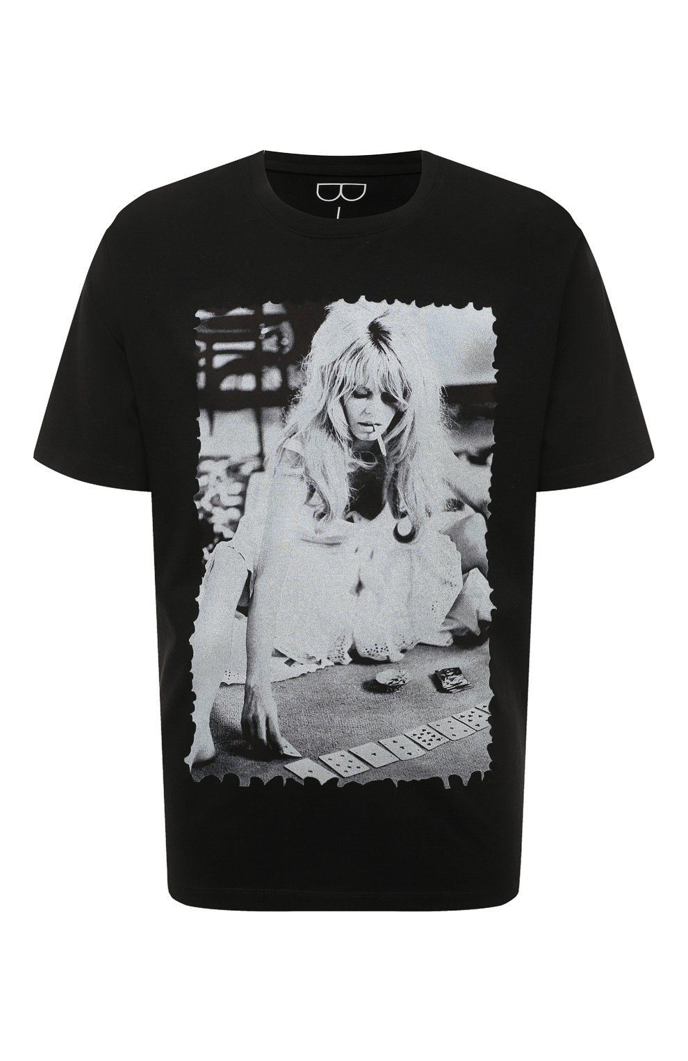 Хлопковая футболка BISIBIGLIO черного цвета по цене 11000 руб., арт. BRIG CARTE/2212 RIF (C0TT0NE PESANTE), фото 1 Хлопковая футболка BISIBIGLIO, арт. BRIG CARTE/2212 RIF (C0TT0NE PESANTE), фото 1