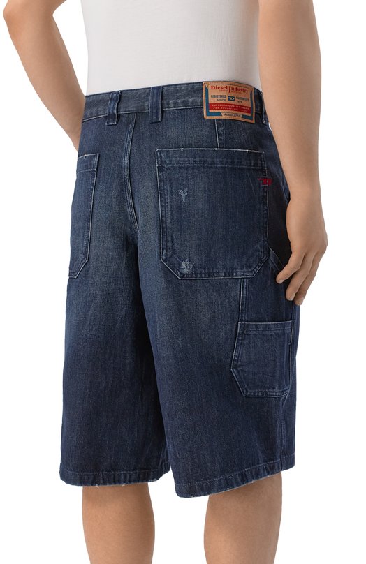 Хлопковые шорты Diesel A19270/0ADBZ Синий  A19270/0ADBZ Фото 4